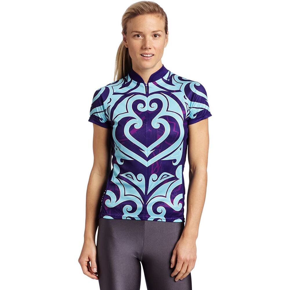 Primal Wear Bicycling Jersey Women's Maori Short Sleeve Purple Blue Size Small
